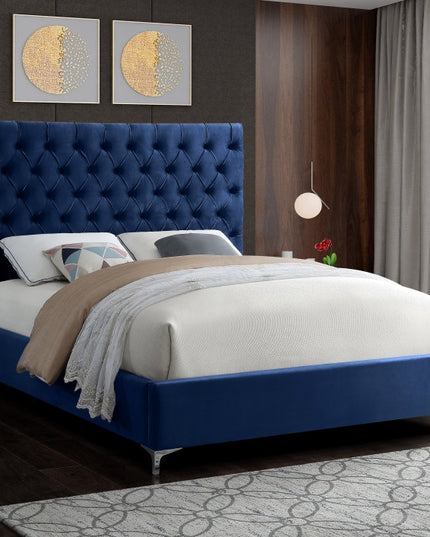 Velvet Fabric With Deep Button Tufting