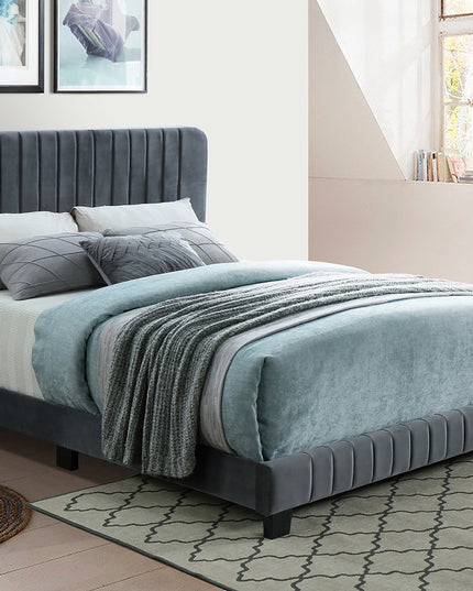 Vertical Tufted Velvet Bed