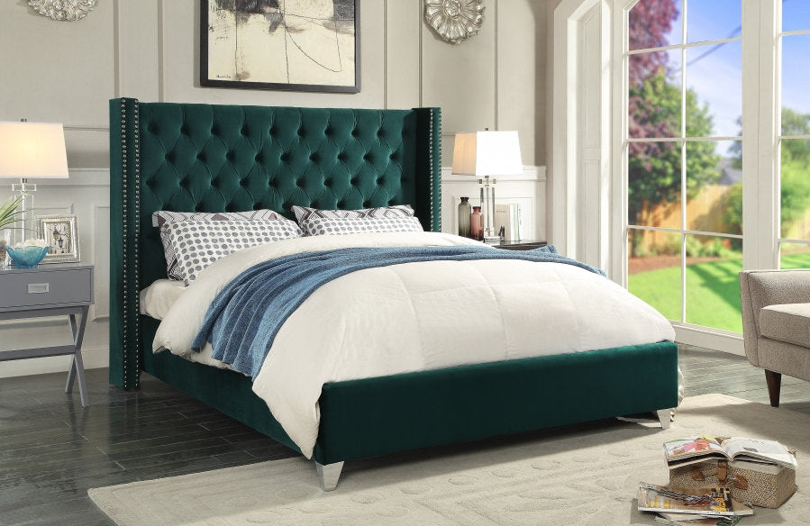 Velvet Tufted Bed