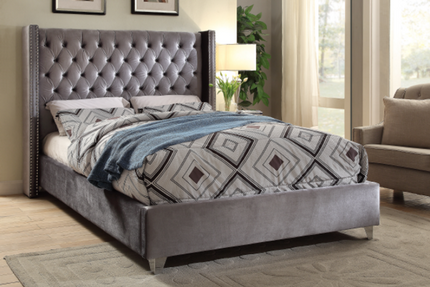 Velvet Tufted Bed