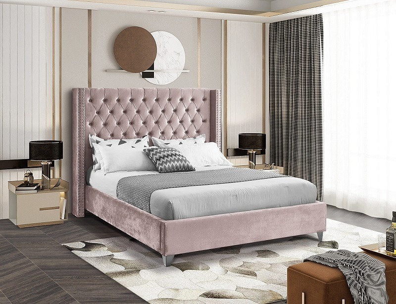 Velvet Tufted Bed