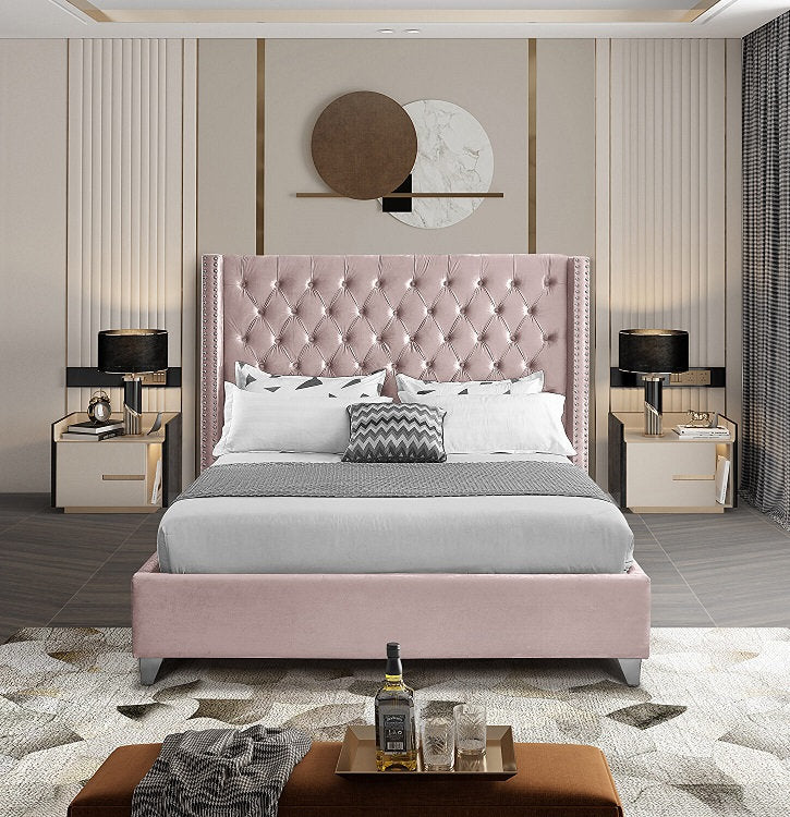 Velvet Tufted Bed