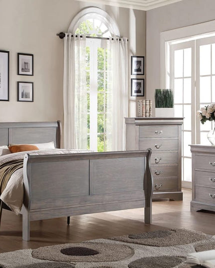 Wood Bed, Dresser and Nightstand
