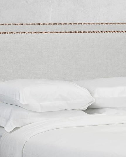 Custom Adjustable Headboard with Nailhead Design