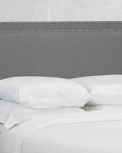 Custom Adjustable Headboard with Nailhead Design