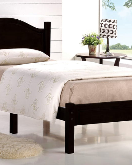 Curved Headboard Wood Bed