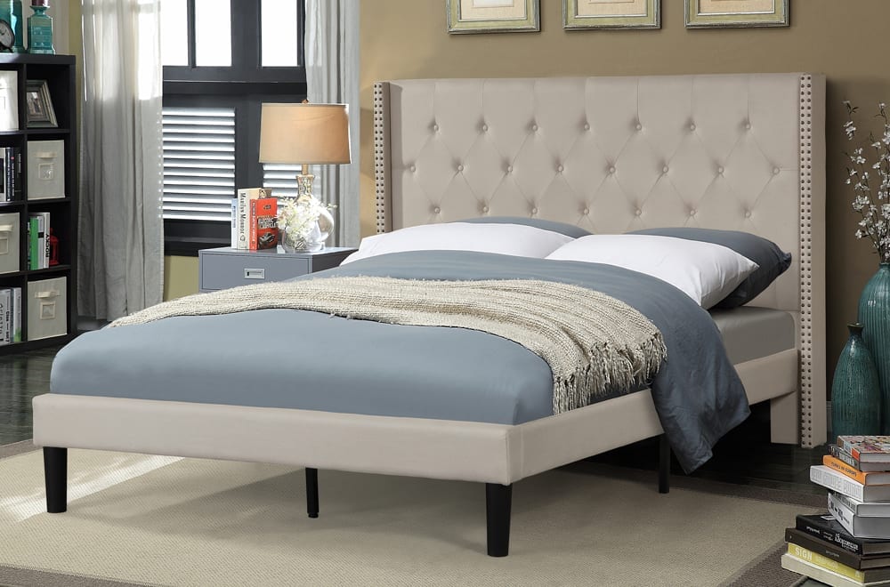 Fabric Tufted Bed