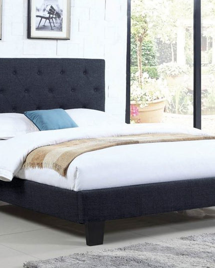 Button Tufted Diamond Stitch Bed