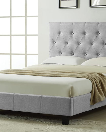 Button Tufted Diamond Stitch Bed